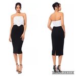 Betsy and Adam  Rosette Sequins Bodice Sheath Cocktail Dress 8 Photo 2