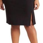 T Tahari Slit Ponte Skirt - Black NWT Size 2X Photo 0