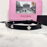 Versace Authentic NWT Black Medusa Crystal Star / Stud Buckle Choker Photo 6