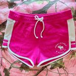 Abercrombie & Fitch y2k hot pink + white mini shorts Photo 0