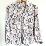EXPRESS The Portofino Shirt Snake Skin Print Button Down Size Small Photo 0
