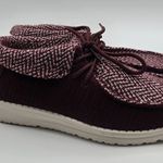 Hey Dude  Britt Shoe Womens S Burgundy Mix Lightweight Wool Blend Lining Flex Photo 10