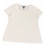 Karen Scott Karen Scoot white cotton T-shirt size L Photo 4