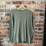 Aerie  Green Waffle Knit Lounge Oversized Sweatshirt, XS Photo 1