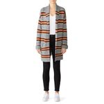Heartloom  Ani Striped Multicolor Open Front Cardigan Sweater Front Pockets Photo 9