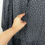 Gap Drop Waist Polka Dot Ruffled Shift Dress 3/4 sleeve Size 8 Black Photo 6