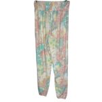 Jenni  Women's XS Smocked-Waist Lounge Pajama Pants Multi‎ Tie Dye Colorful Comfy Photo 2