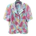 BP . Size S button front tie dye cotton blend blouse. Photo 0