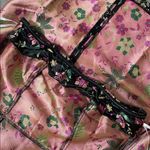 Lulus Make a Move Black Satin Floral Jacquard Strapless Midi Dress size Small Photo 12