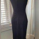 David Meister  Black Asymmetrical Hem Neckline Dress Size 2 Sleeveless Cocktail Photo 1