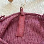 SKIMS Sheer Knit Cami Bodysuit in Beet, Size Medium Photo 8