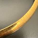 Vintage Unsigned Gold Tone 7mm Omega Chain 16” Choker Statement Necklace 25g. Photo 12