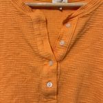 Aerie  Sunspun Waffle Cropped Tank Top Size Medium Orange Beach Summer Boho Photo 4