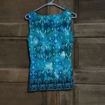 Peter Nygard  Multicolored Snake Skin Cowl Neck Sleeveless Women's‎ Top S:Small Photo 4