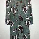 Boden Women's Jodie WH932 Size 8 Green Shift Dress Floral Print Keyhole Back EUC Photo 1