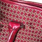 Cynthia Rowley  red canvas print w/red leather trim Photo 8