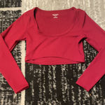 Wild Fable  Burgundy Long Sleeve Crop top Photo 0