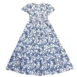 Anthropologie NWT Somerset Maxi in Ivory Blue Floral Tiered Cotton Dress XL Photo 0