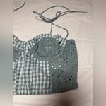Urban Outfitters  Sweet On You Green and White Gingham Bustier Top Medium Photo 4