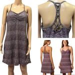 prAna  Elixer Racerback Active Sleeveless Mini Dress with Shelf Bra Womens Medium Photo 1
