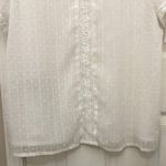 Amazon Women’s Chiffon Lace V-Neck Short Sleeve Top in White Photo 8