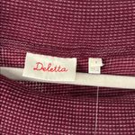 Deletta  Anthropologie New Medium Long Sleeve Opelia Wine Bordeaux Top old money Photo 4