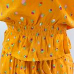 BP New Matching Set Orange Floral Print Tie Strap Tank Top & Wide Leg Pants XXS Photo 6