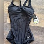 Speedo NWT Power Flex black One Piece Swimsuit. Size Women’s 4 Photo 2