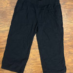 Old Navy Wide Leg Cotton Gauze Pull On Pants Loose Flowy Black Size Large Photo 0