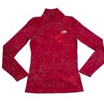 The North Face Mock Neck Full Zip Jacket Size X-Small Lightweight Spotted Print Photo 0