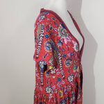 R. Vivimos Dark Pink Boho Floral Dress Size Medium NWT Floral Pink Dress Photo 5