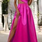 Boutique Pink Cutout Prom Dress Photo 4