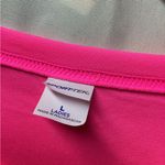 Graphic polyester tee shirt. Neon Pink. Size Large Pink Photo 6