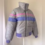 Vintage ‘80s Skyr Gray, Purple & Pink Full Zip Insulated Puffer Ski Jacket Gray Size M Photo 1