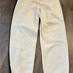 ZARA sweatpants. White with green accent stripe. Photo 1
