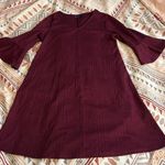 Apt. 9 Women’s  Burgundy Flare Sleeve Dress medium Photo 0