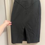 Black Halo Eva Ruffle Plunge Black Sheath Dress Size 4 Photo 7