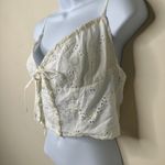 PacSun L.A. Hearts White Eyelet Embroidered Sleeveless Crop Blouse Small NEW Photo 1