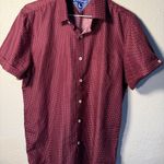 Hang Ten short sleeve button up-Large- burgundy geometric Photo 0