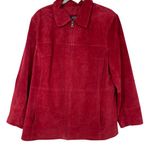 Bernardo RED SUEDE LEATHER FULL ZIP JACKET SIZE 1X Photo 0