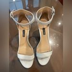 Nine West  White Ankle Strap Wedge Sandals, Size 8.5 Photo 1
