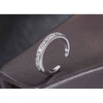 Boutique NEW White Gold‎ Filled Adjustable Pinky Toe Midi Channel Band Ring Photo 9