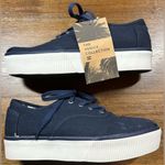 Toms  Women’s 8.5 Cordones Boardwalk Navy Blue Platform Sneakers Casual Shoes Photo 1