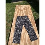 California style Black White Pants Size 10 Tropical Beach‎ Palm Summer Photo 4
