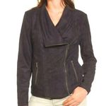 Cupcakes and Cashmere  Finleigh Faux Suede Leather Moto Gray Jacket Size Small Photo 0