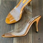 Ann Marino Orange Transparent Heel Slip on Shoe Size 6 Photo 5