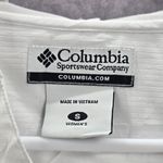 Columbia Sportswear White Hoodie Blouse Top Active Quarter Sleeve Shirt S Small Photo 6