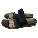 Franco Sarto Babs Black Snakeskin Espadrille Slide Sandal - Size 10 Photo 2