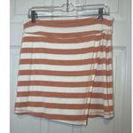 Athleta Striped Skirt Size M Orange White Stretch Casual Activewear Photo 0
