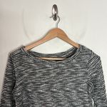 Derek Heart boat neck Black/White Knit Crop marl Sweatshirt Size M Photo 2